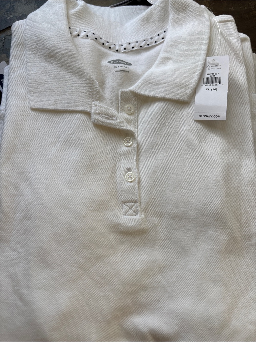 NWT Old Navy Girls Khaki Tan and Navy Button-Front Skorts and Polos 4 WHT 1 Navy - Picture 2 of 6